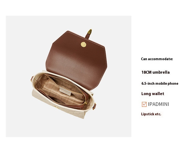 Light-Luxury Genuine Leather Crossbody Handbag – Premium Compact Sophistication