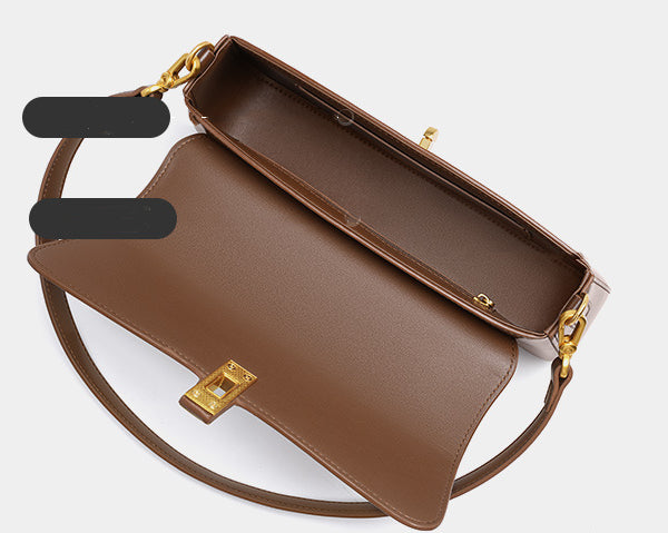 Women’s One-Shoulder Crossbody Bag – Cowhide Leather Retro Style