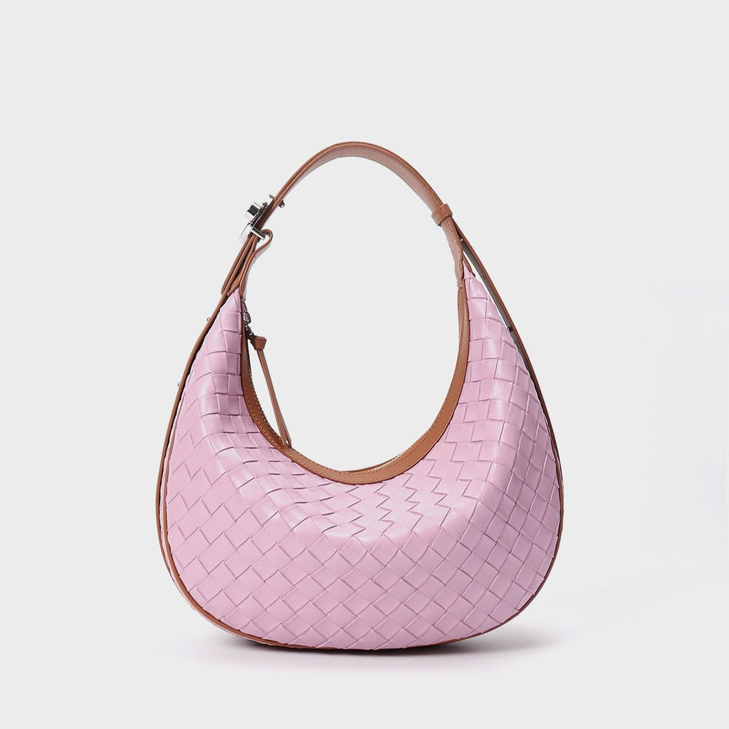 Design Niche Genuine Leather Woven Women’s Bag – Handcrafted Elegance